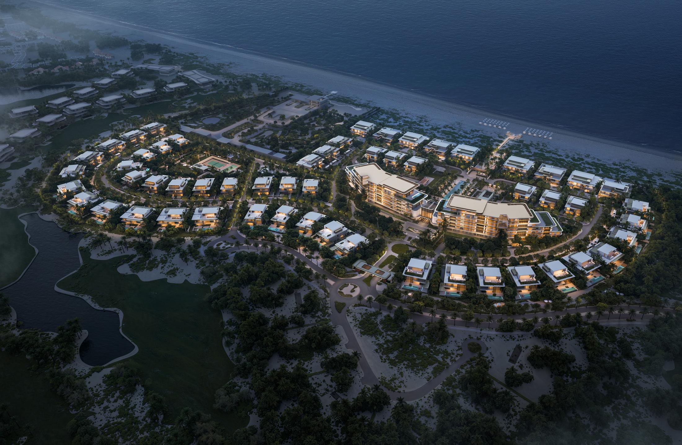 Four Seasons Private Residences, Saadiyat Beach, Абу-Даби — вид с высоты